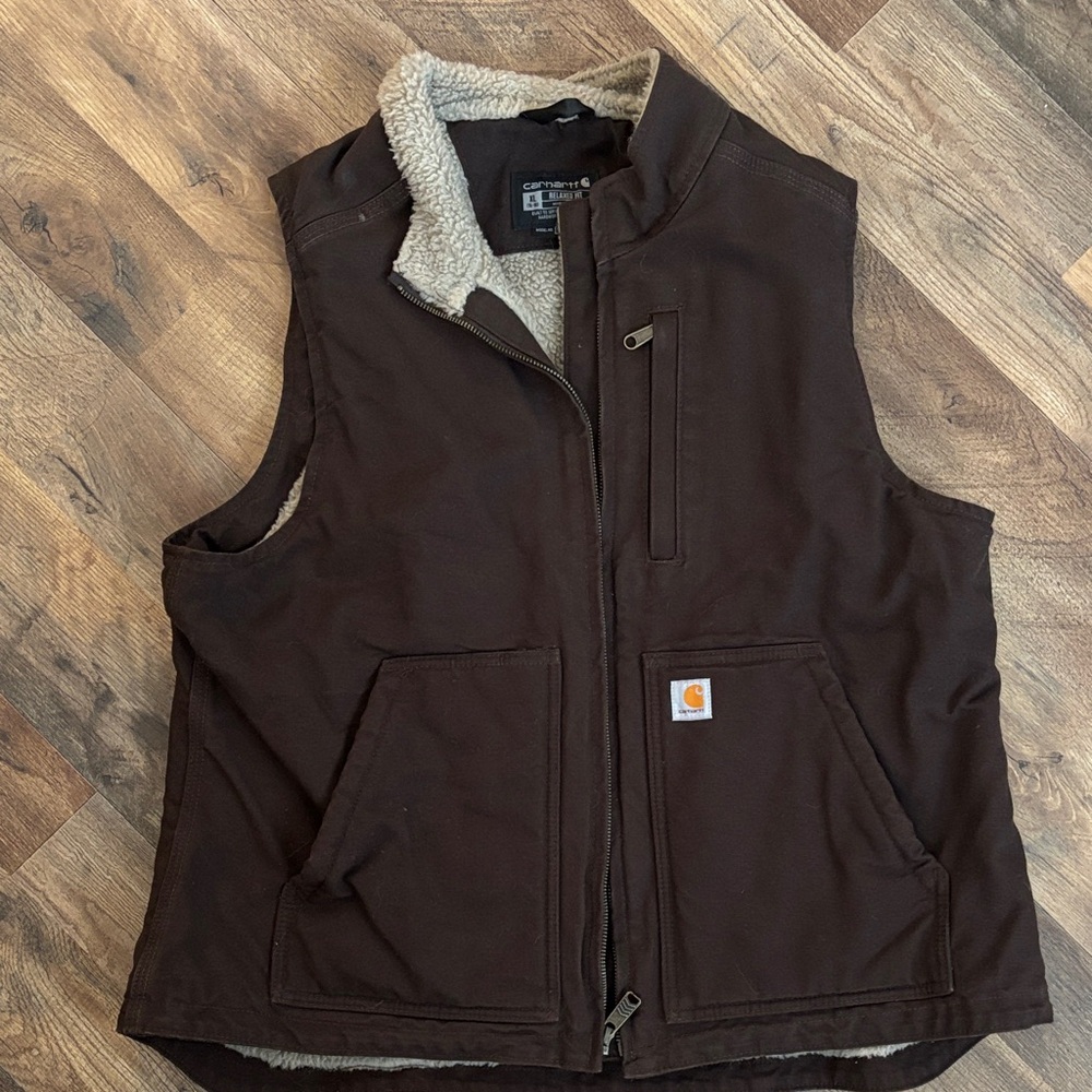Women’s Carhartt Dark Brown Fleece-Lined Vest